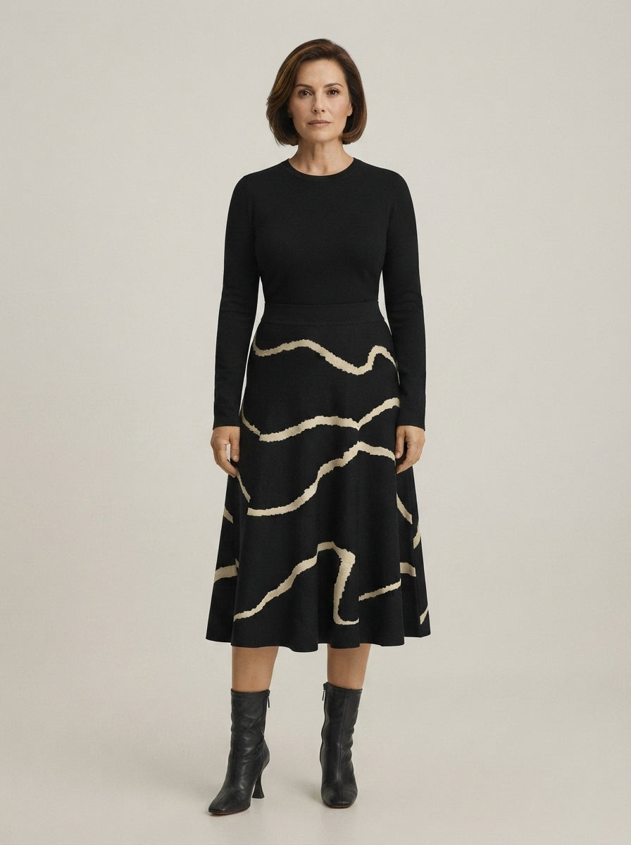 Aura | Printed long skirt