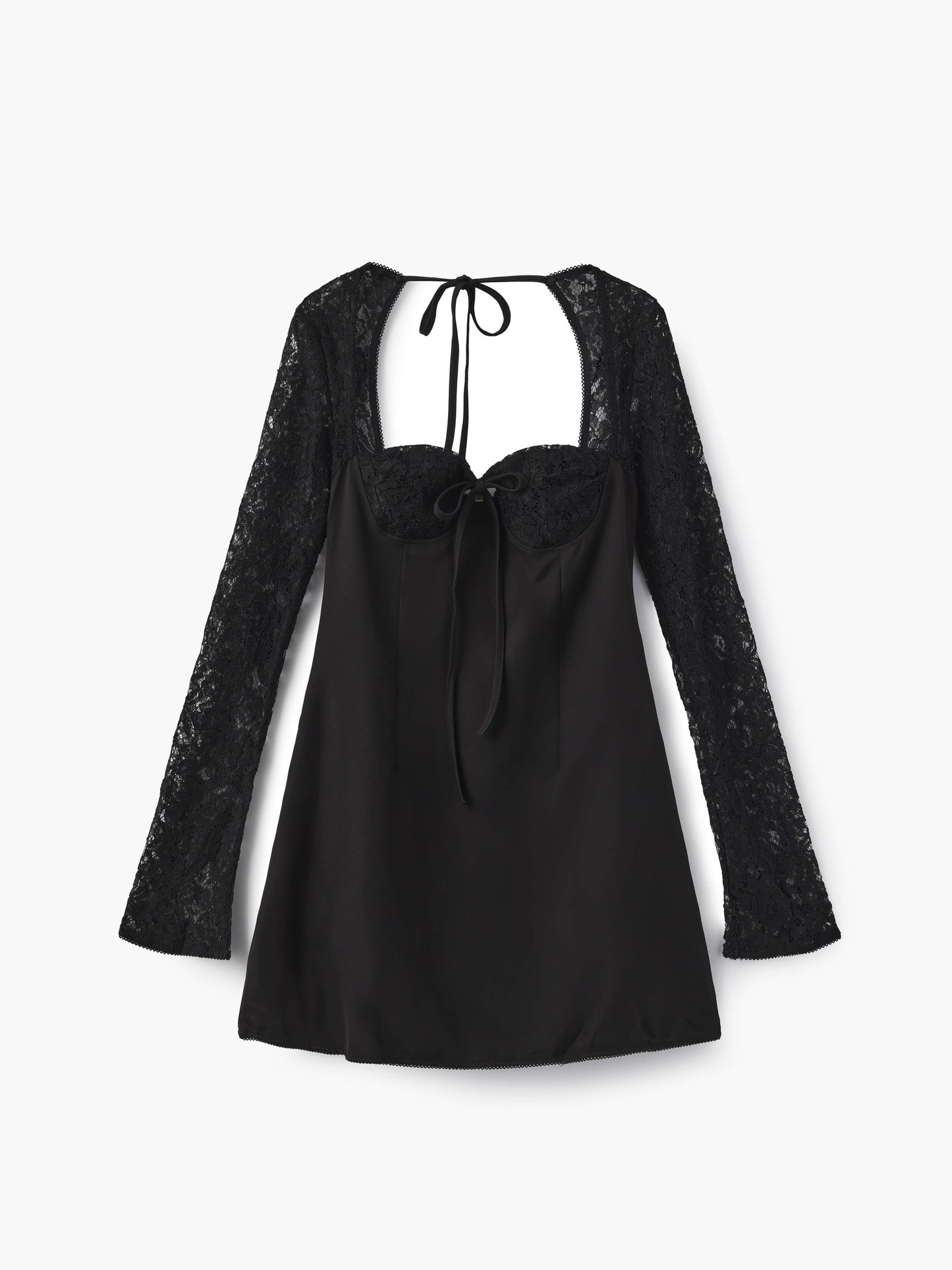 Vestido corto Louise con detalles de encaje