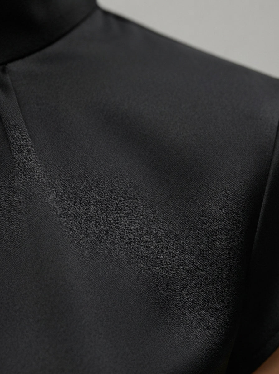 Ginevra | High-Neck Satin Blouse