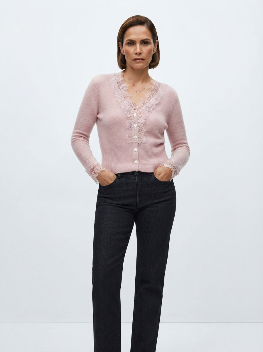 Léa | Cardigan with lace