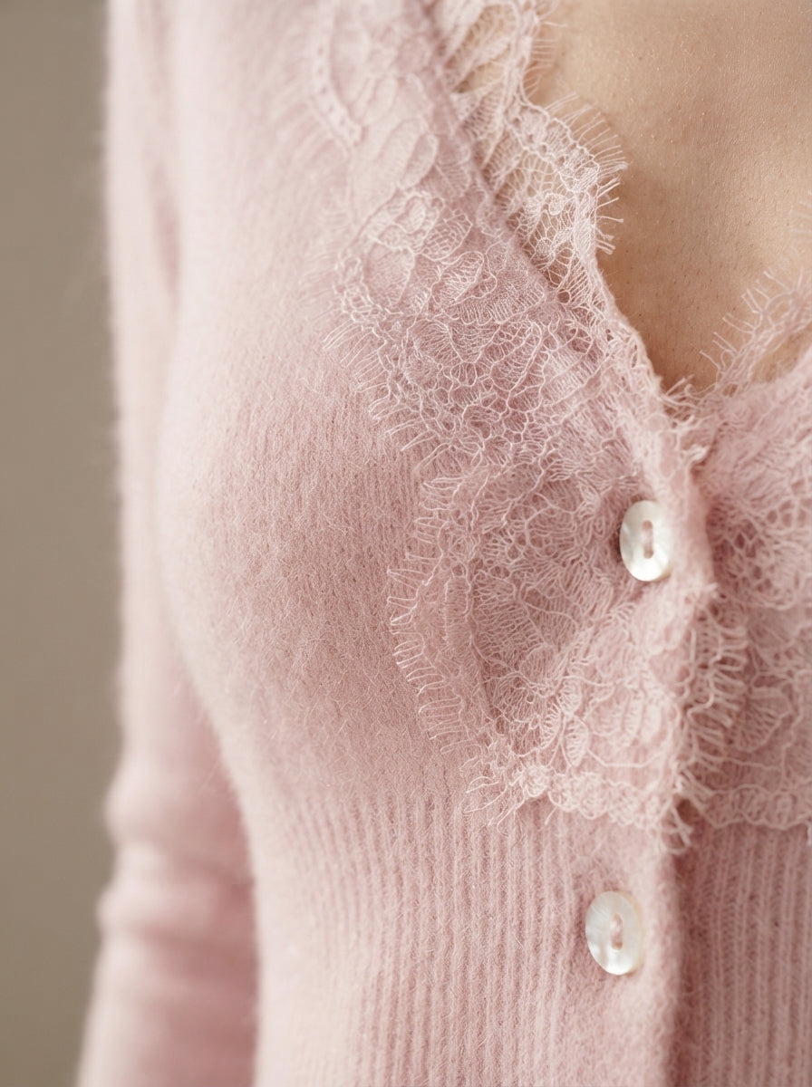Léa | Cardigan with lace