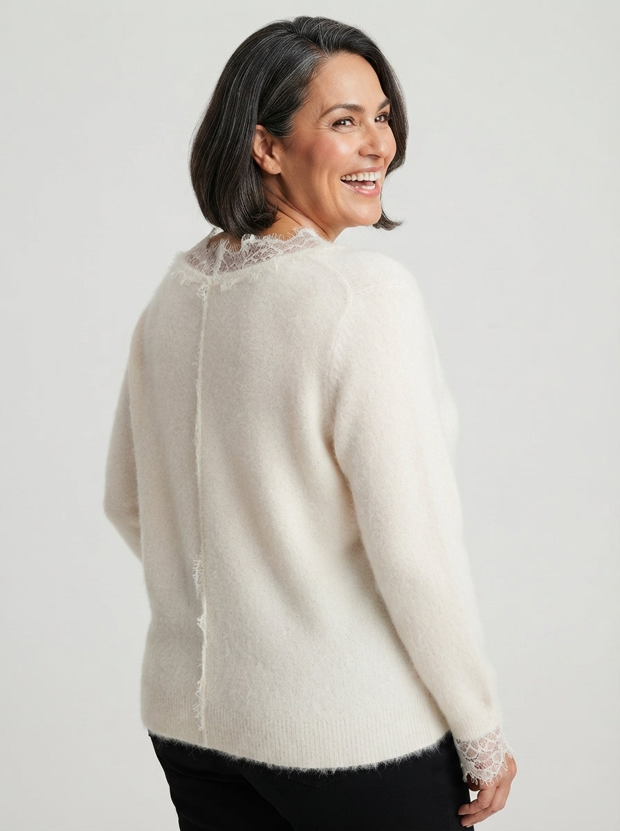 Léa | Cardigan with lace