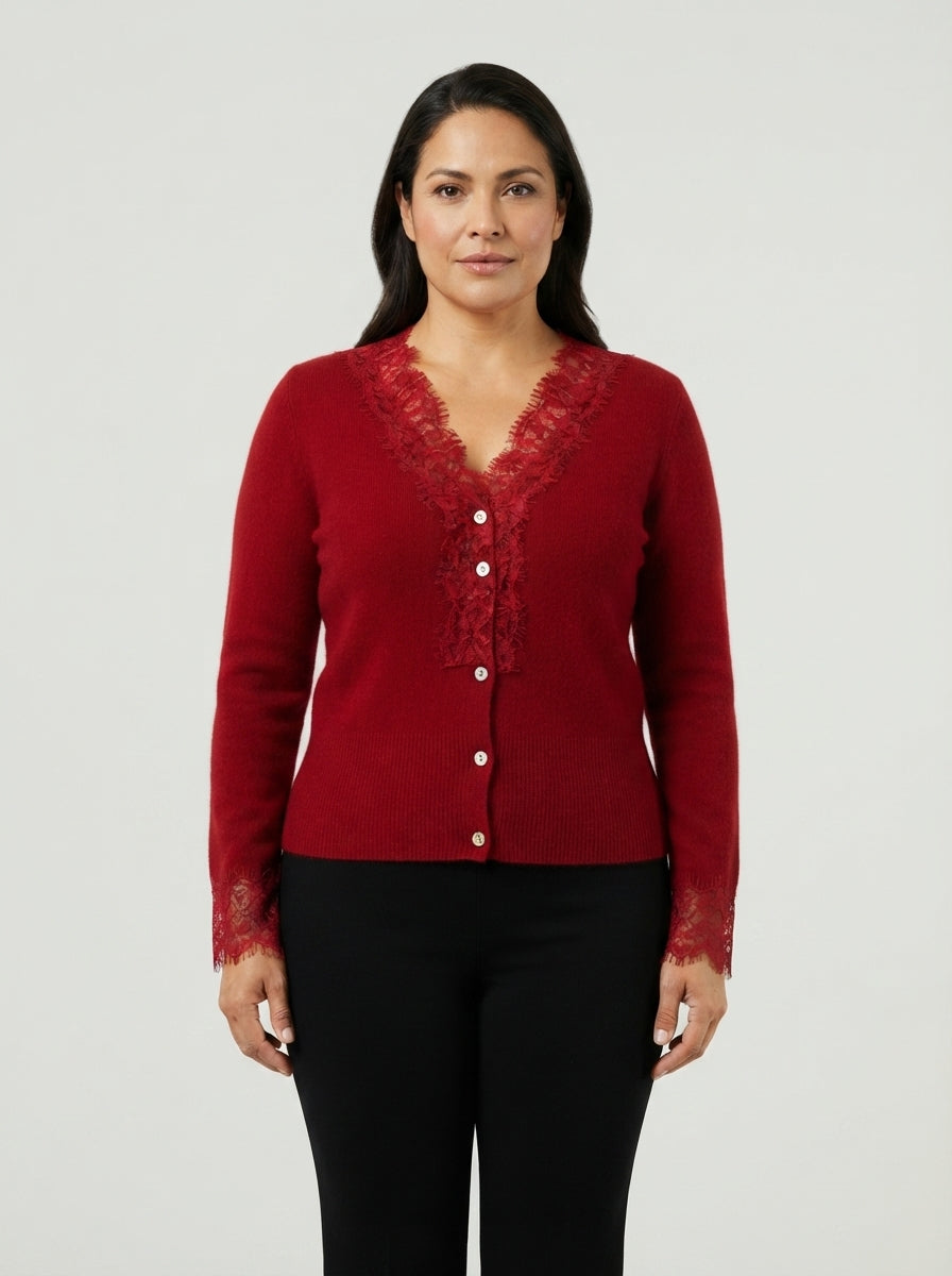 Léa | Cardigan with lace