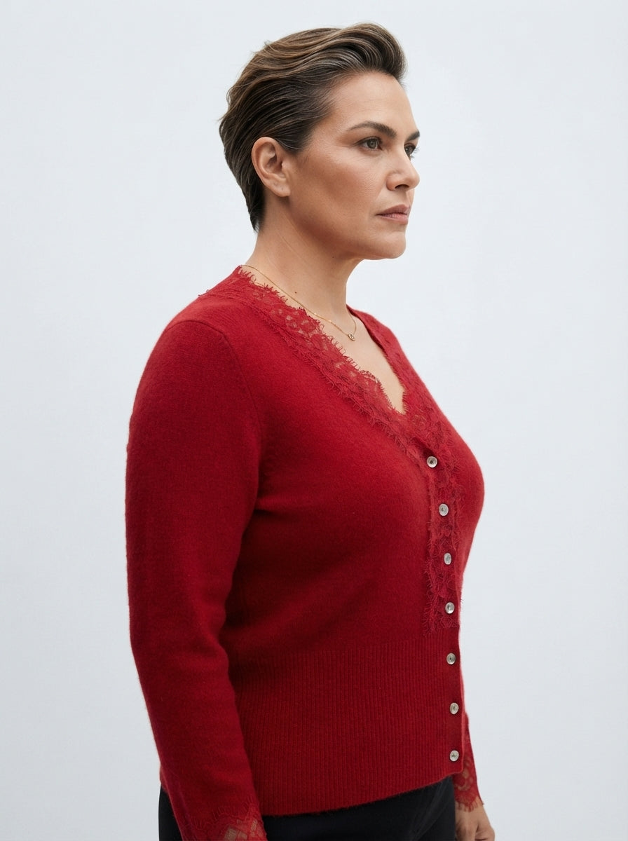 Léa | Cardigan with lace