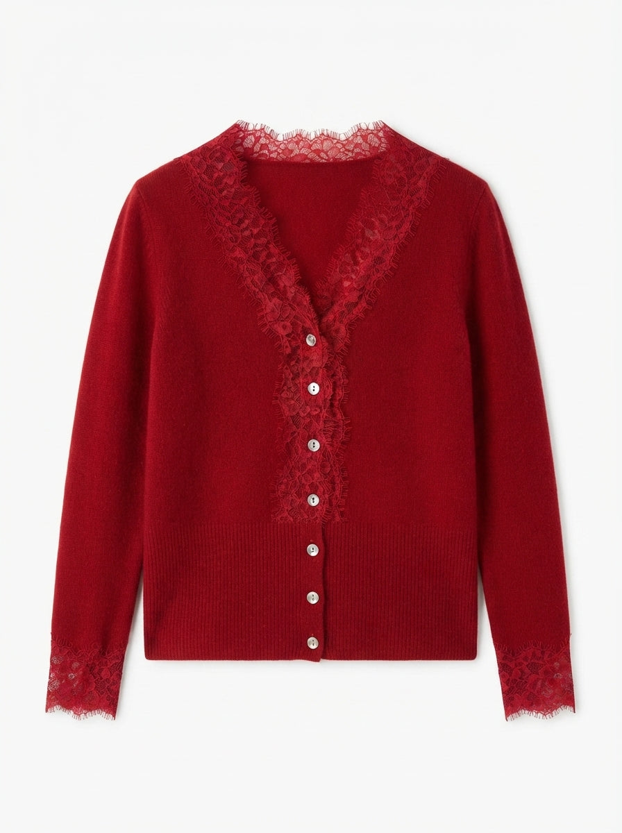 Léa | Cardigan with lace
