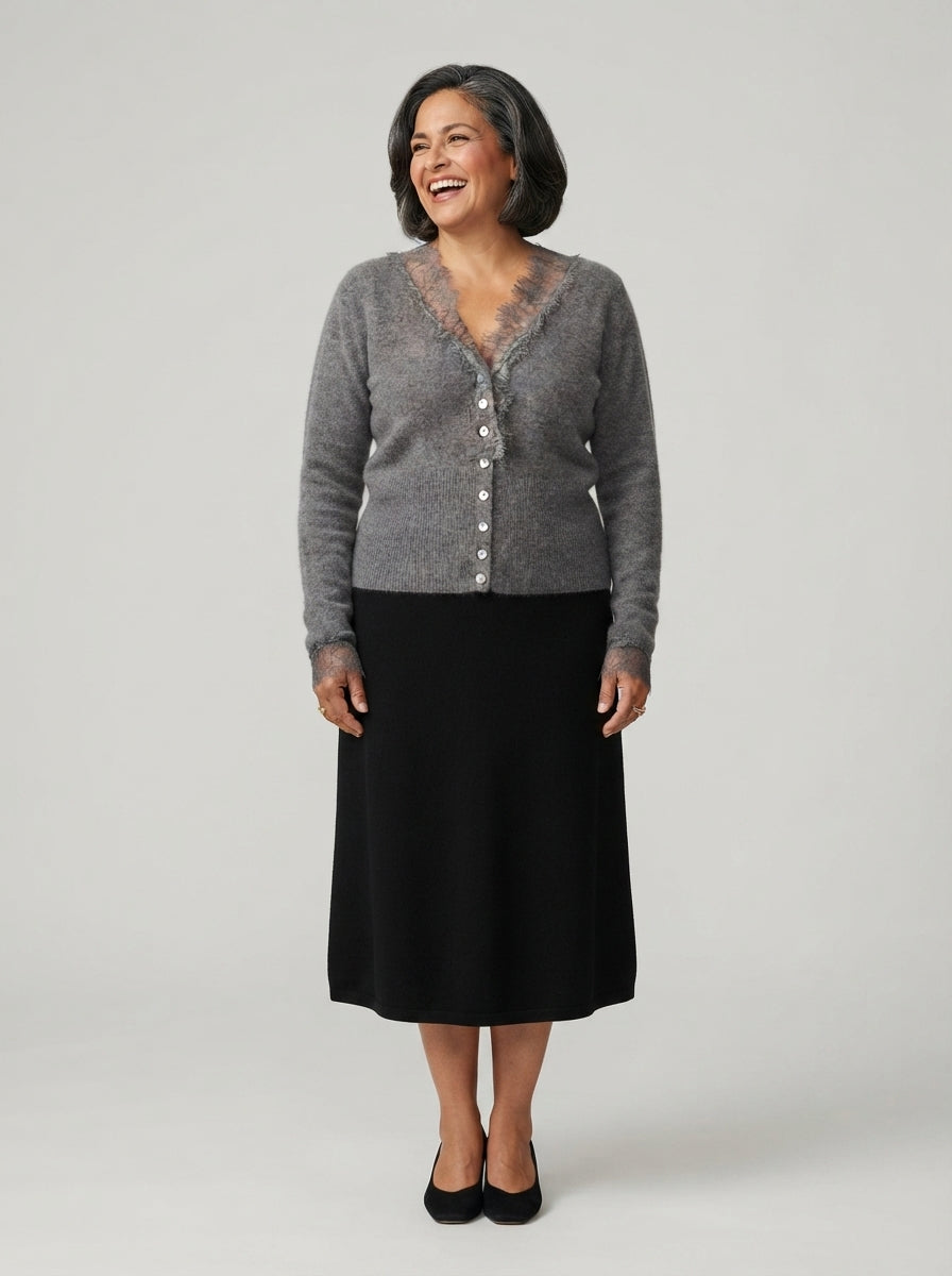 Léa | Cardigan with lace