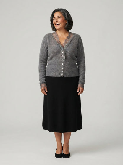 Léa | Cardigan with lace