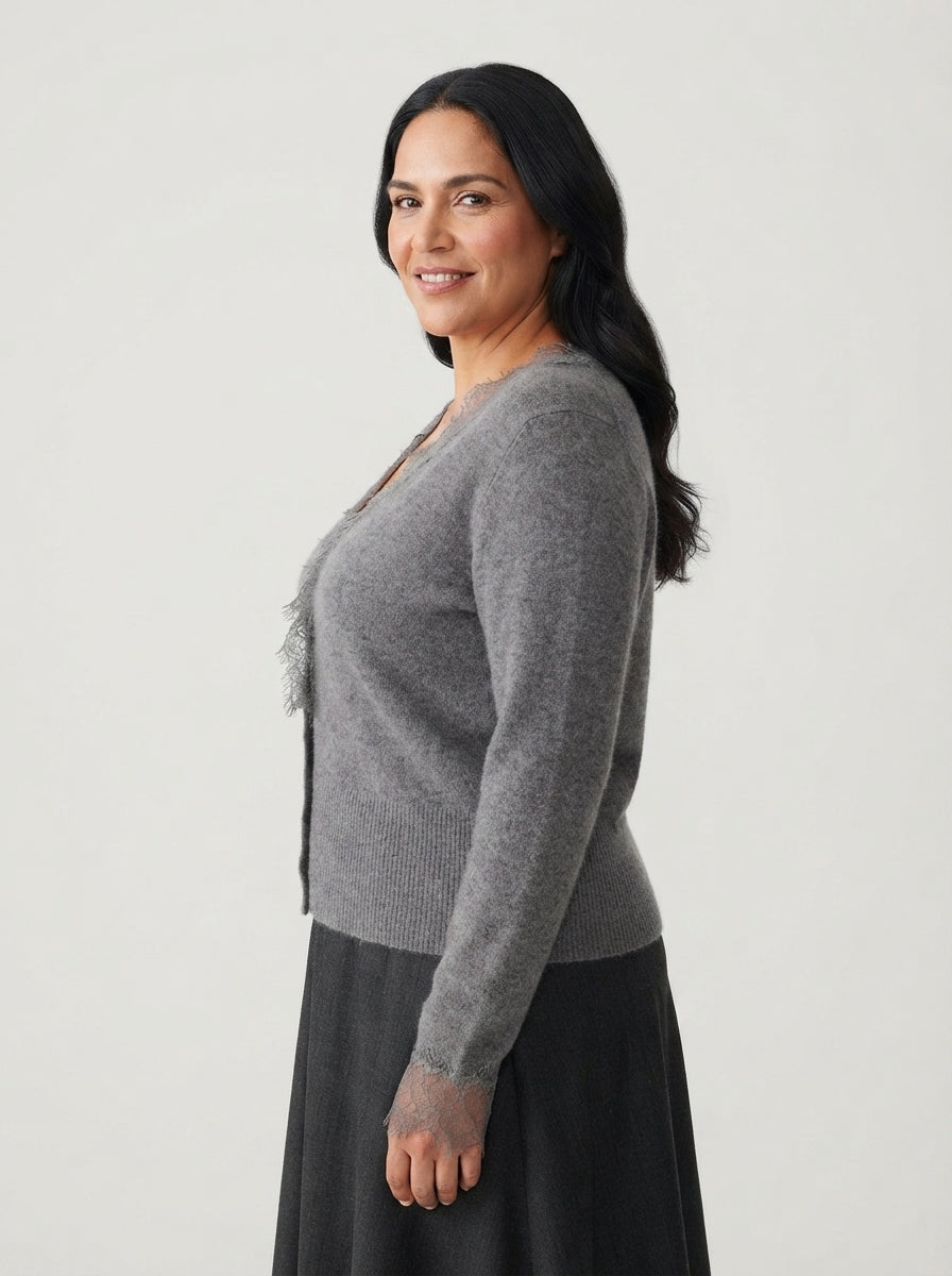 Léa | Cardigan with lace