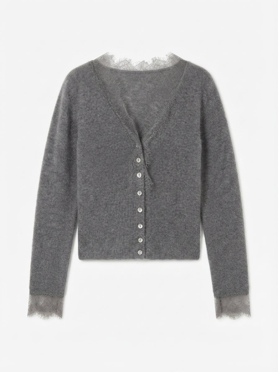 Léa | Cardigan with lace