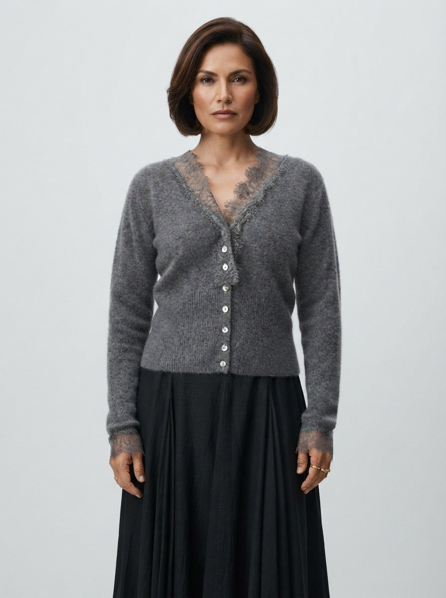 Léa | Cardigan with lace