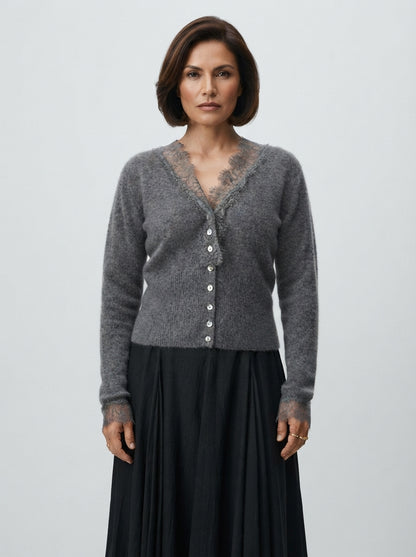 Léa | Cardigan with lace
