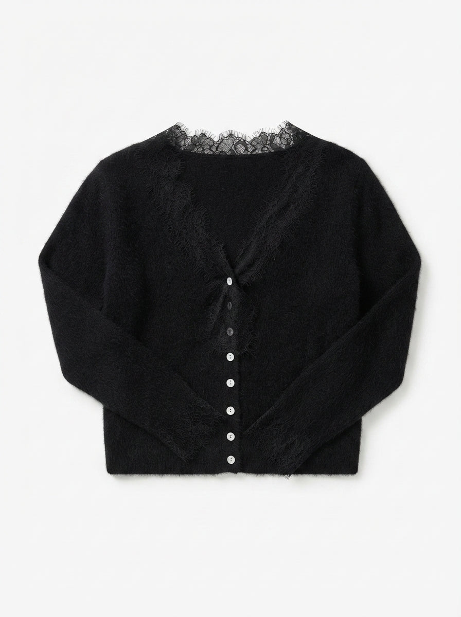 Léa | Cardigan with lace