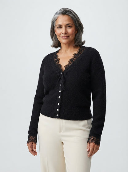 Léa | Cardigan with lace