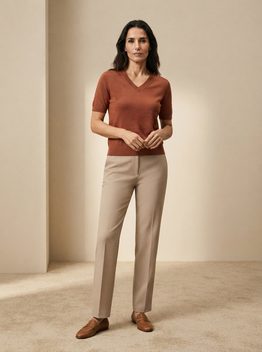 Monica | Short Sleeve Knit Top