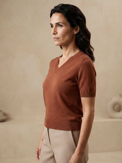 Monica | Short Sleeve Knit Top
