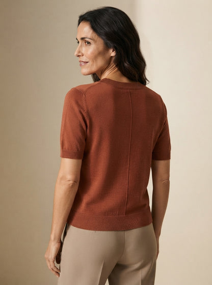 Monica | Short Sleeve Knit Top