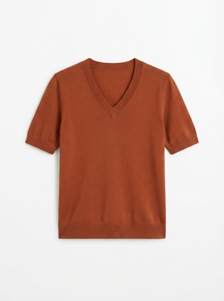 Monica | Short Sleeve Knit Top