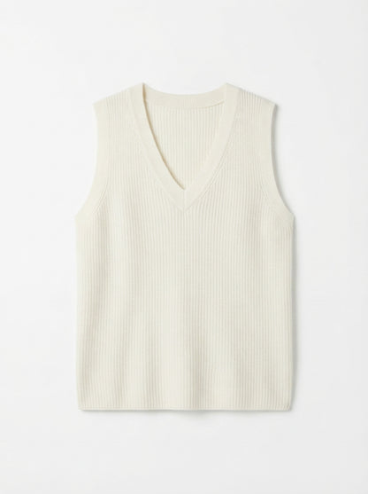 Lucie | White knit vest
