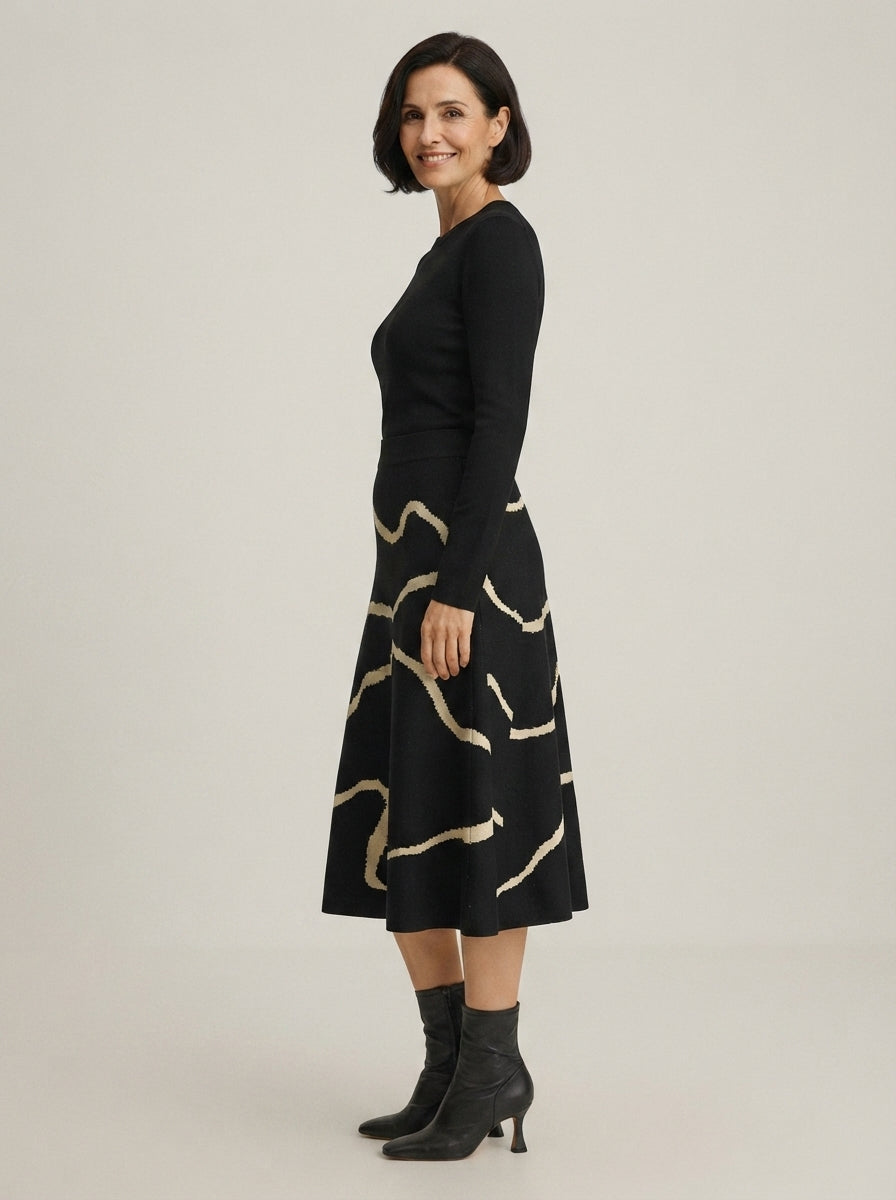 Aura | Printed long skirt