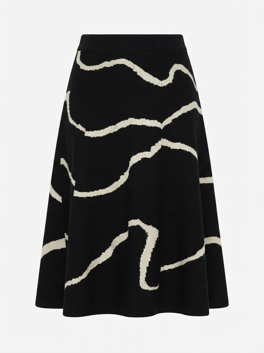 Aura | Printed long skirt