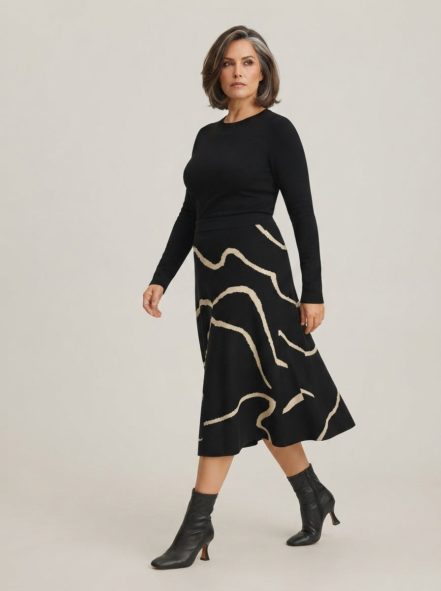 Aura | Printed long skirt