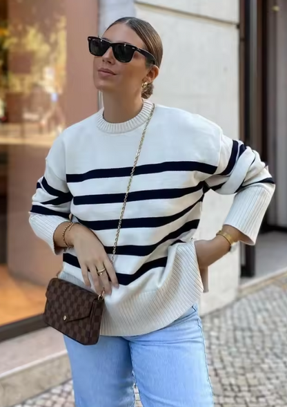 Alessandra | Jersey de Punto a Rayas