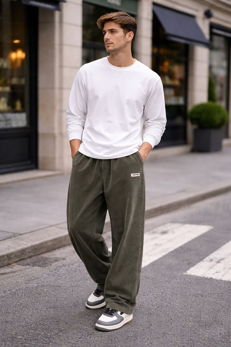 Leo – Pantalón de pana ancho para hombre