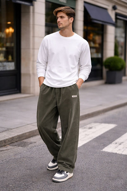 Leo – Pantalón de pana ancho para hombre