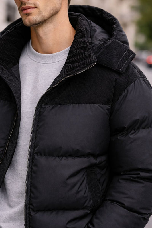 Everett - Abrigo Acolchado Pana