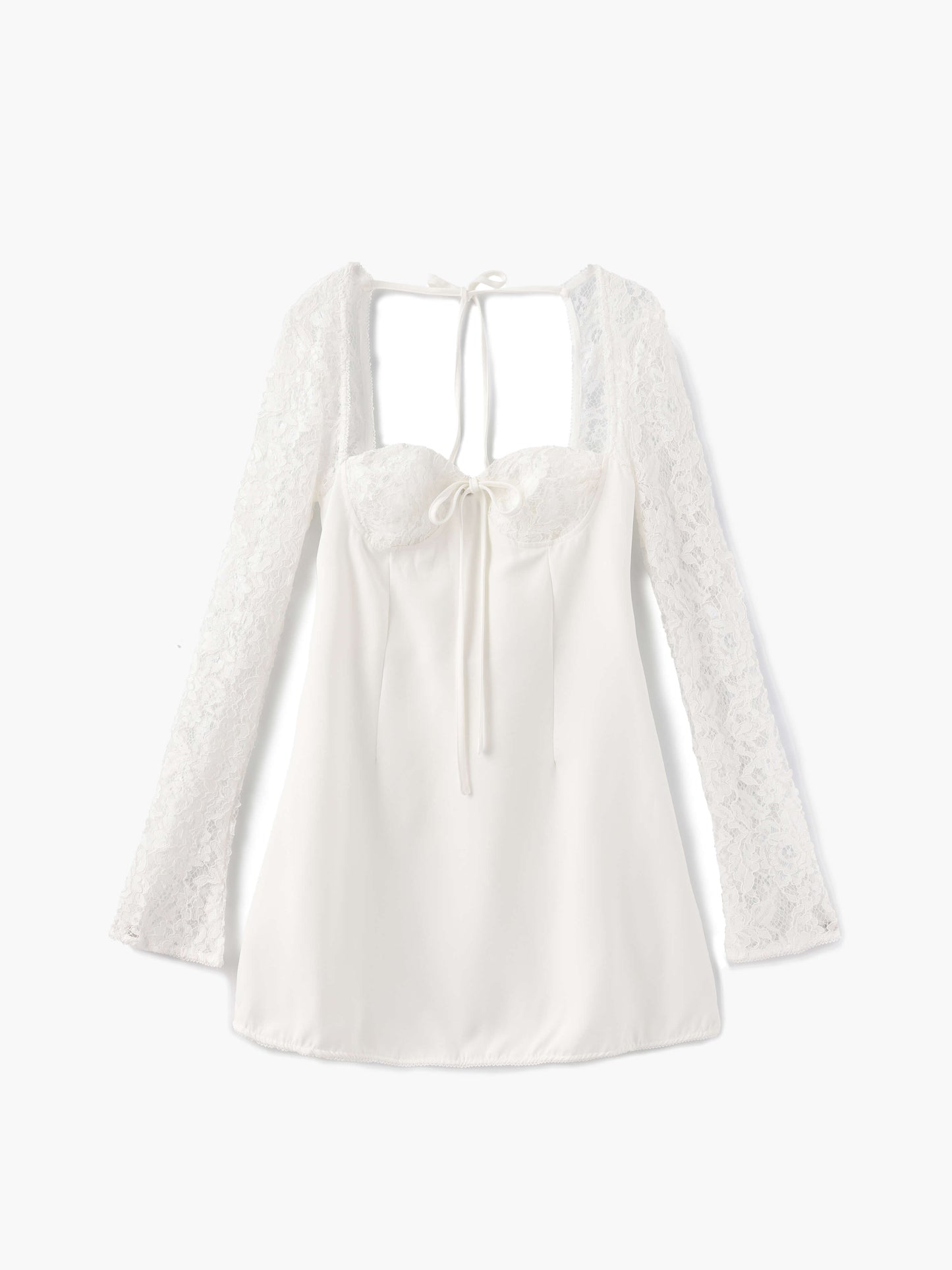 Vestido corto Louise con detalles de encaje