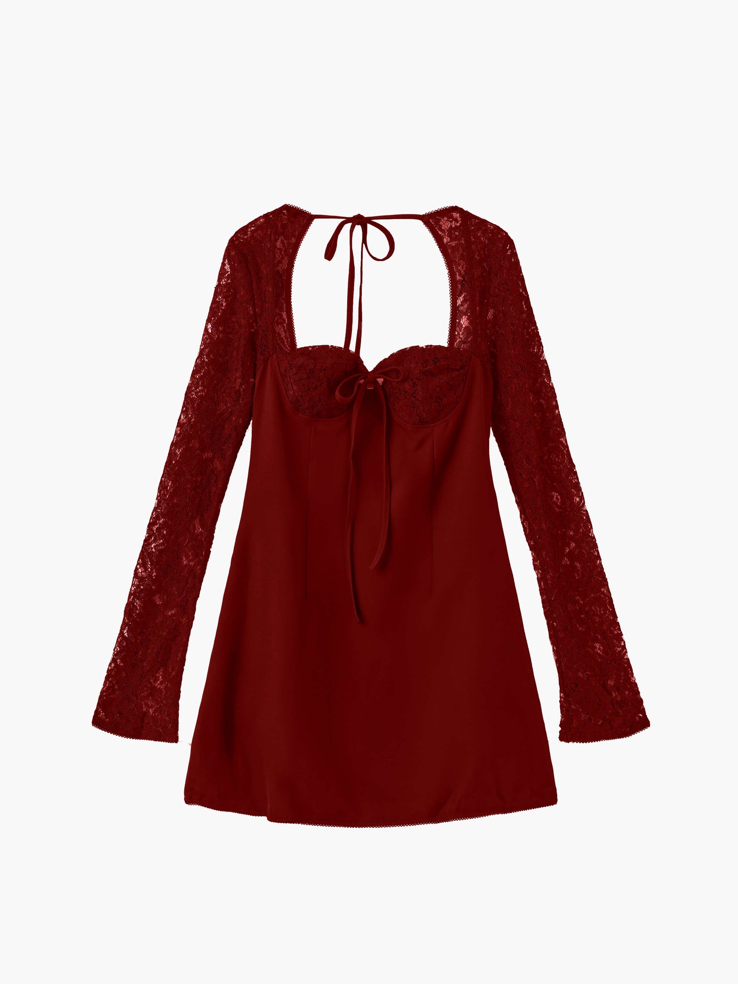 Vestido corto Louise con detalles de encaje