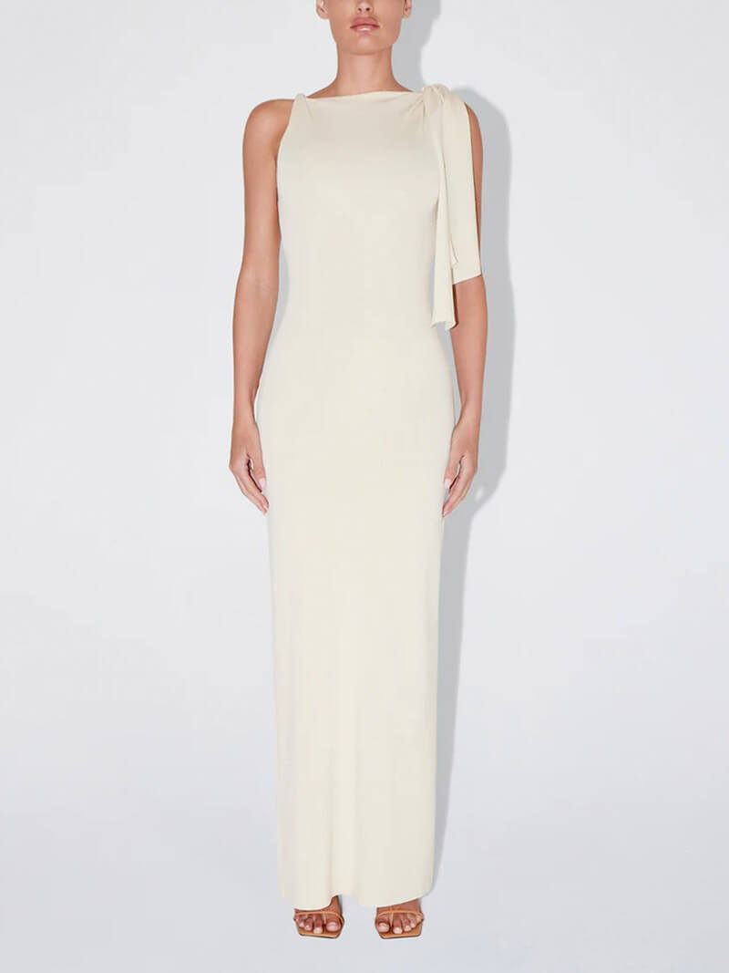 vestido largo Kylie anudado