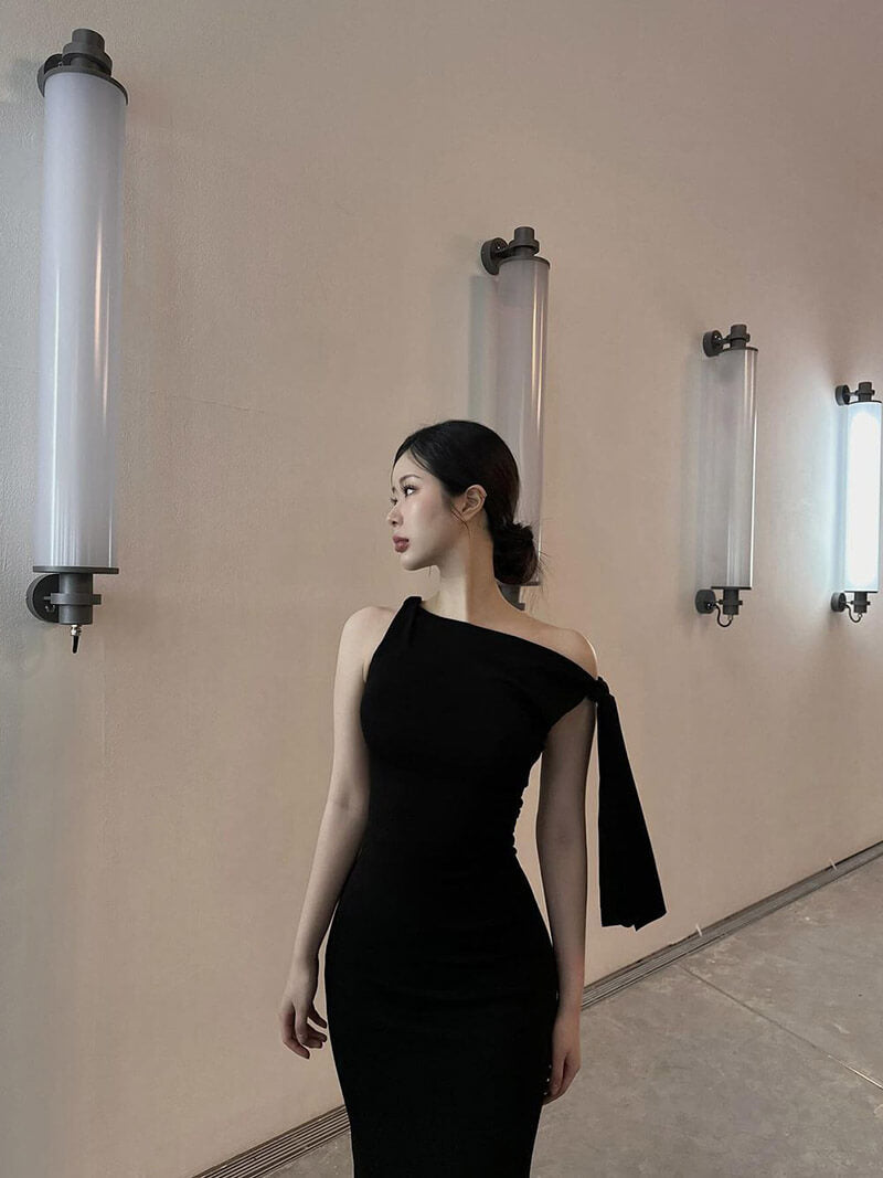 vestido largo Kylie anudado