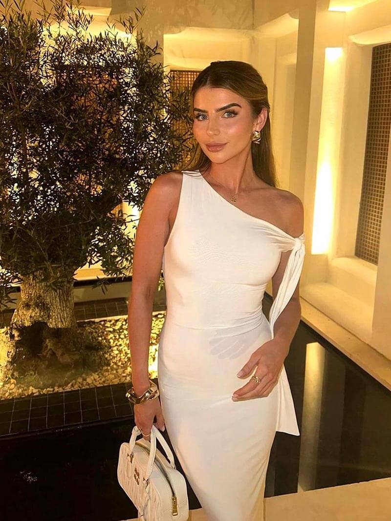 vestido largo Kylie anudado