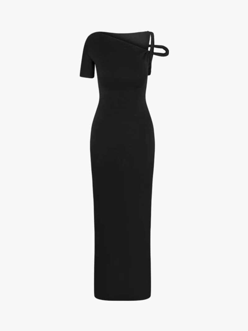 vestido largo Kylie retorcido