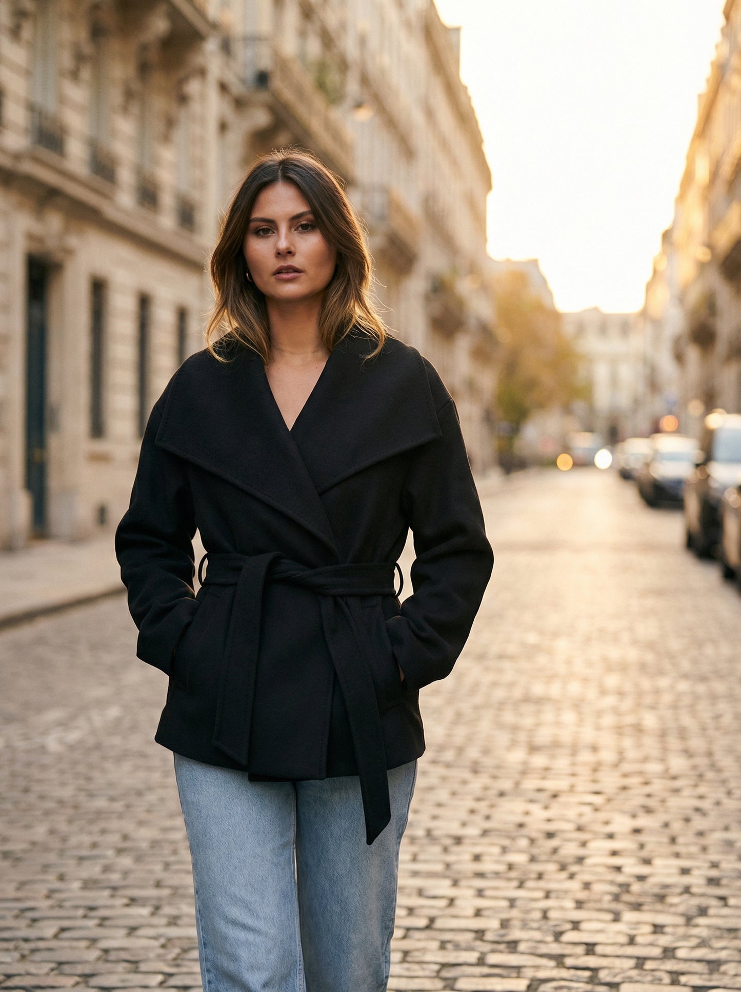 Alessia | Chaqueta de Lana con Cinturón