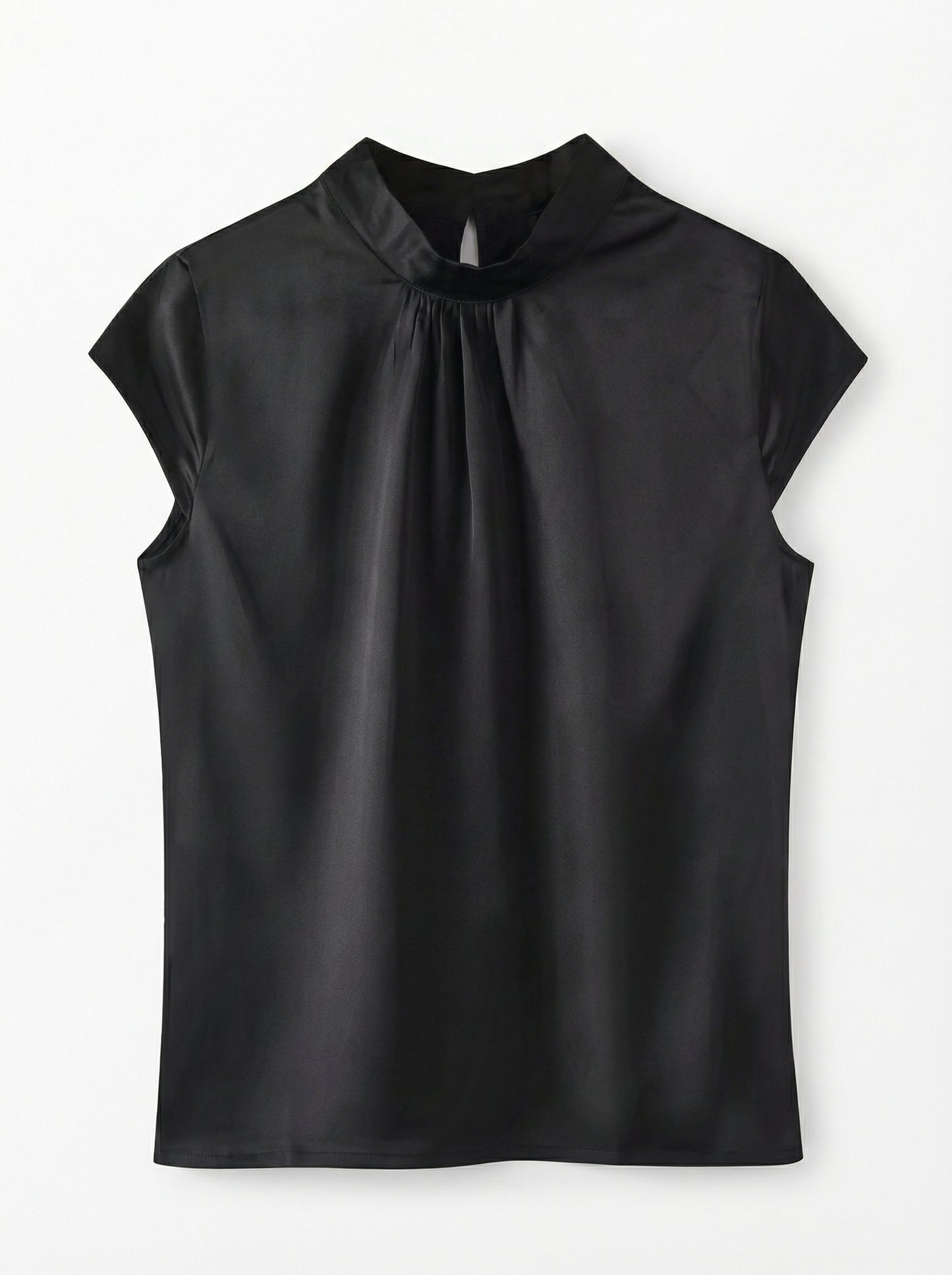 Ginevra | Blusa de Satén de Cuello Alto