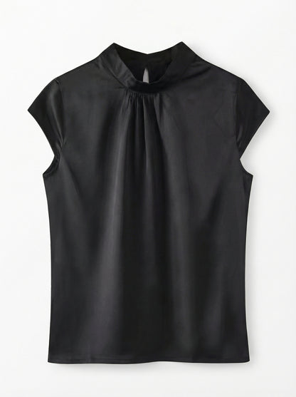 Ginevra | Blusa de Satén de Cuello Alto