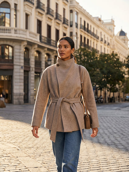 Alessia | Chaqueta de Lana con Cinturón