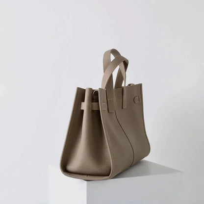 Adèle - Bolso Shopper de Cuero Texturizado con Cierre Decorativo