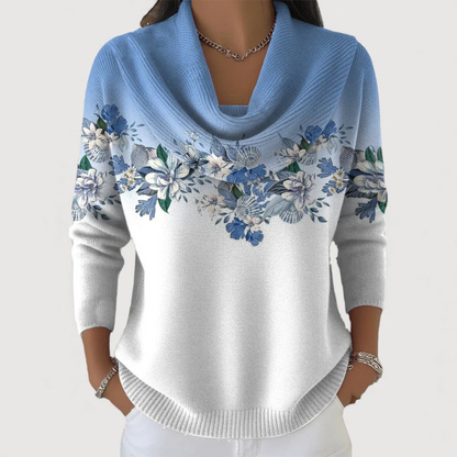 Amore | Jersey floral con cuello suave
