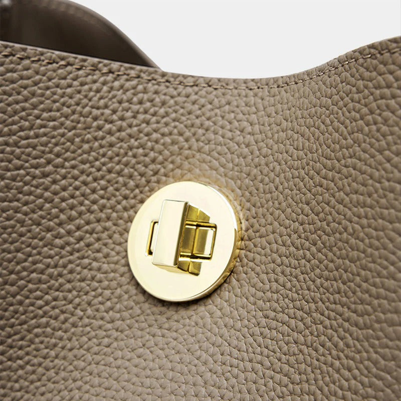 Elise – Bolso tote negro de piel vegana con asa corta y bandolera