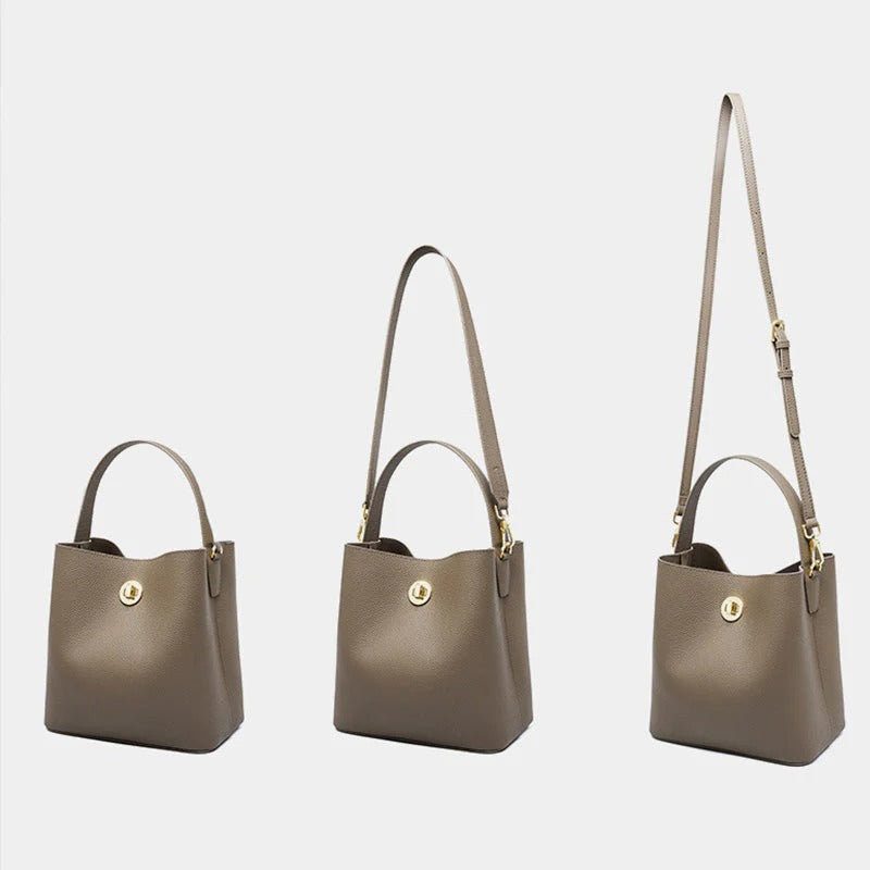 Elise – Bolso tote negro de piel vegana con asa corta y bandolera