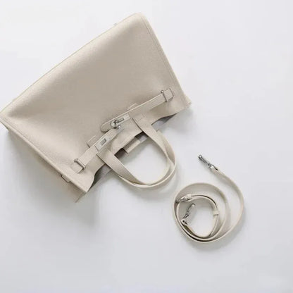 Adèle - Bolso Shopper de Cuero Texturizado con Cierre Decorativo