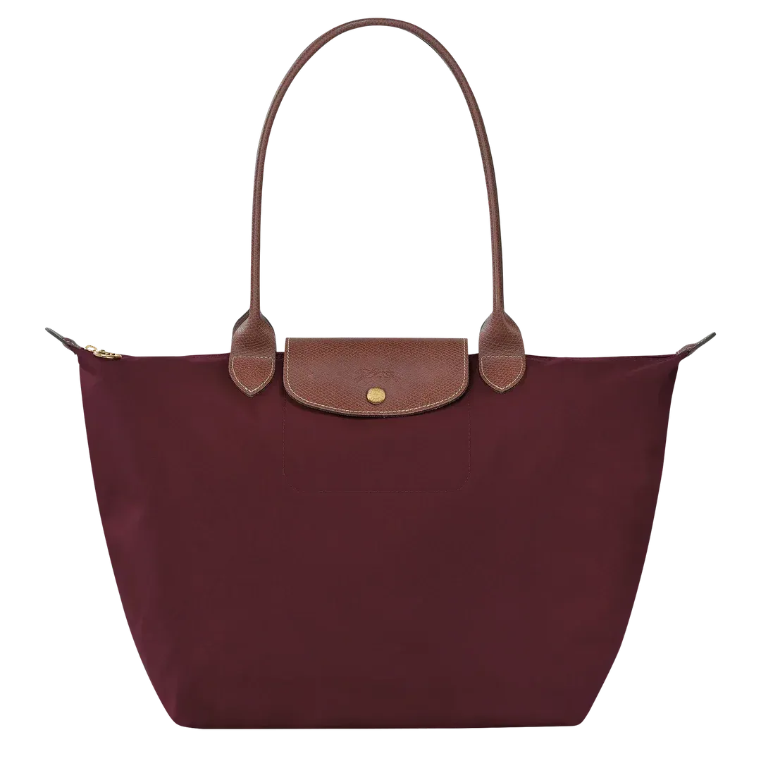 Bolso Tote de Nylon con Asas de Piel