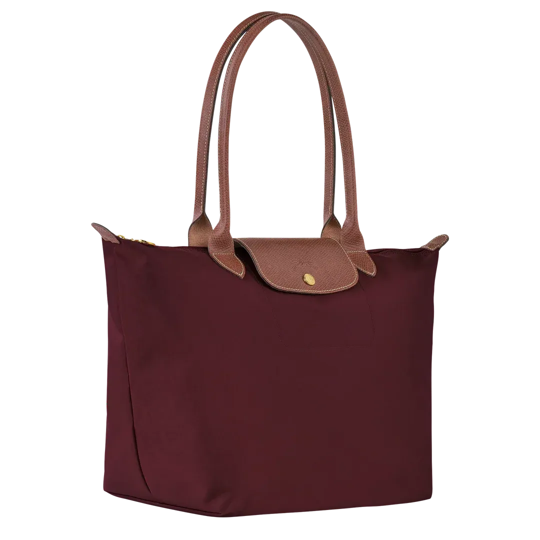 Bolso Tote de Nylon con Asas de Piel