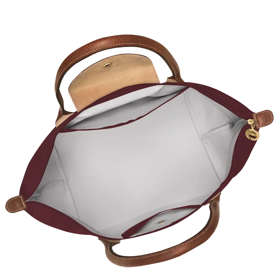 Bolso Tote de Nylon con Asas de Piel