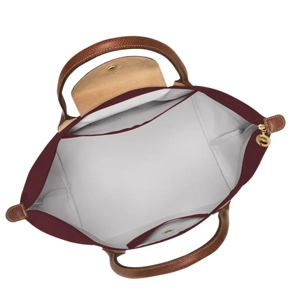 Bolso Tote de Nylon con Asas de Piel