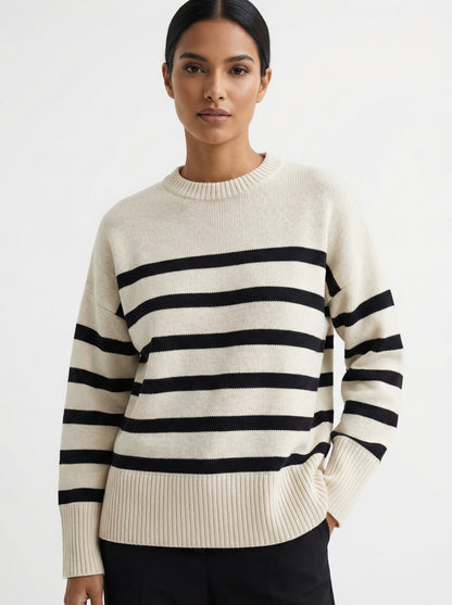 Alessandra | Jersey de Punto a Rayas