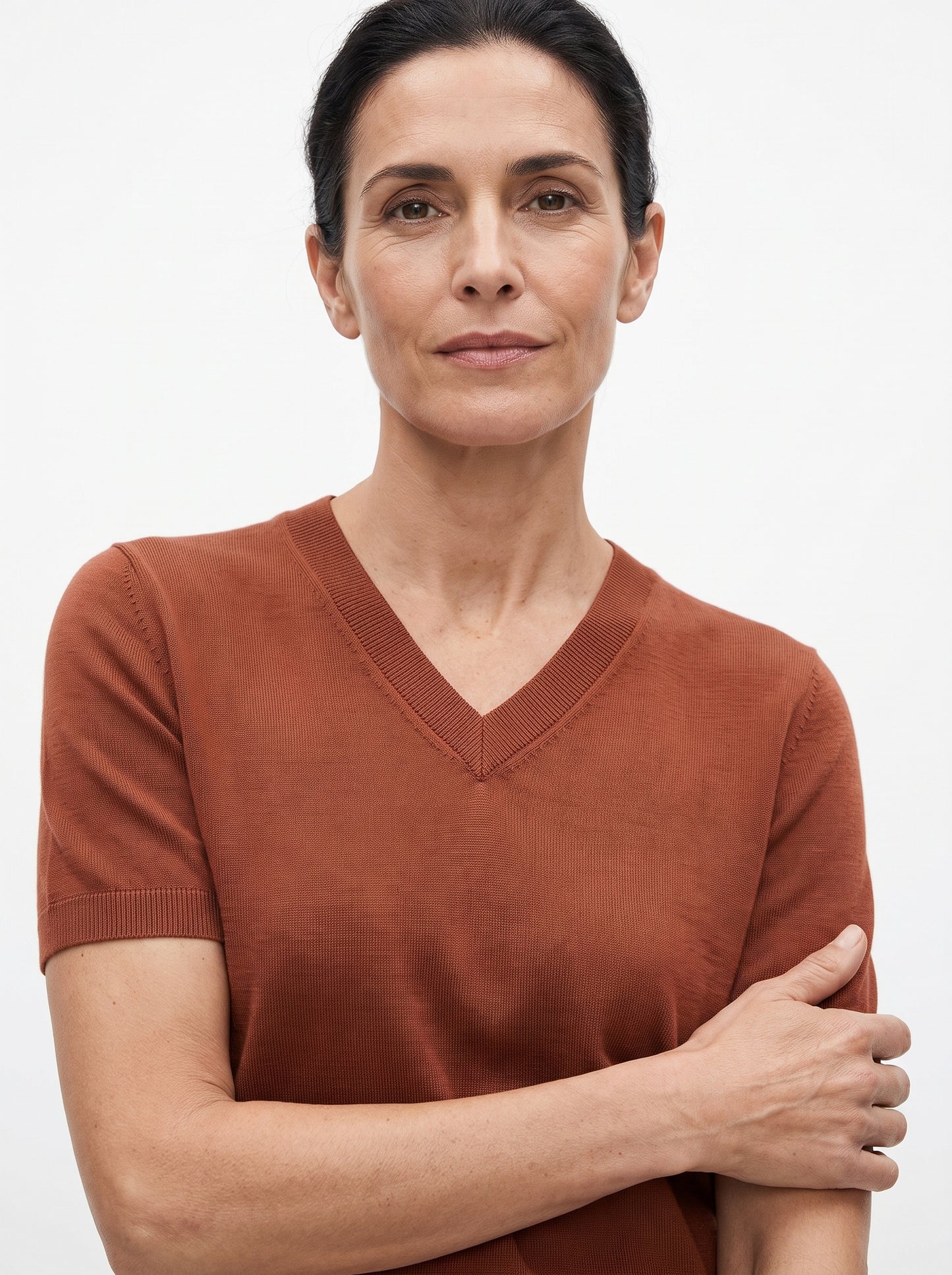 Monica | Top de Punto de Manga Corta